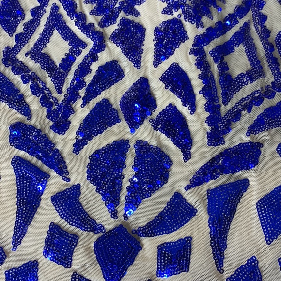 Blue Sequin Short Dress - Picture 4 of 4